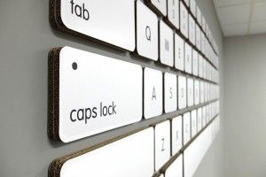 Teclado decoración en cartón