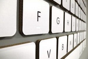 Teclado decoración en cartón