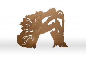 arbol escaparate cartón